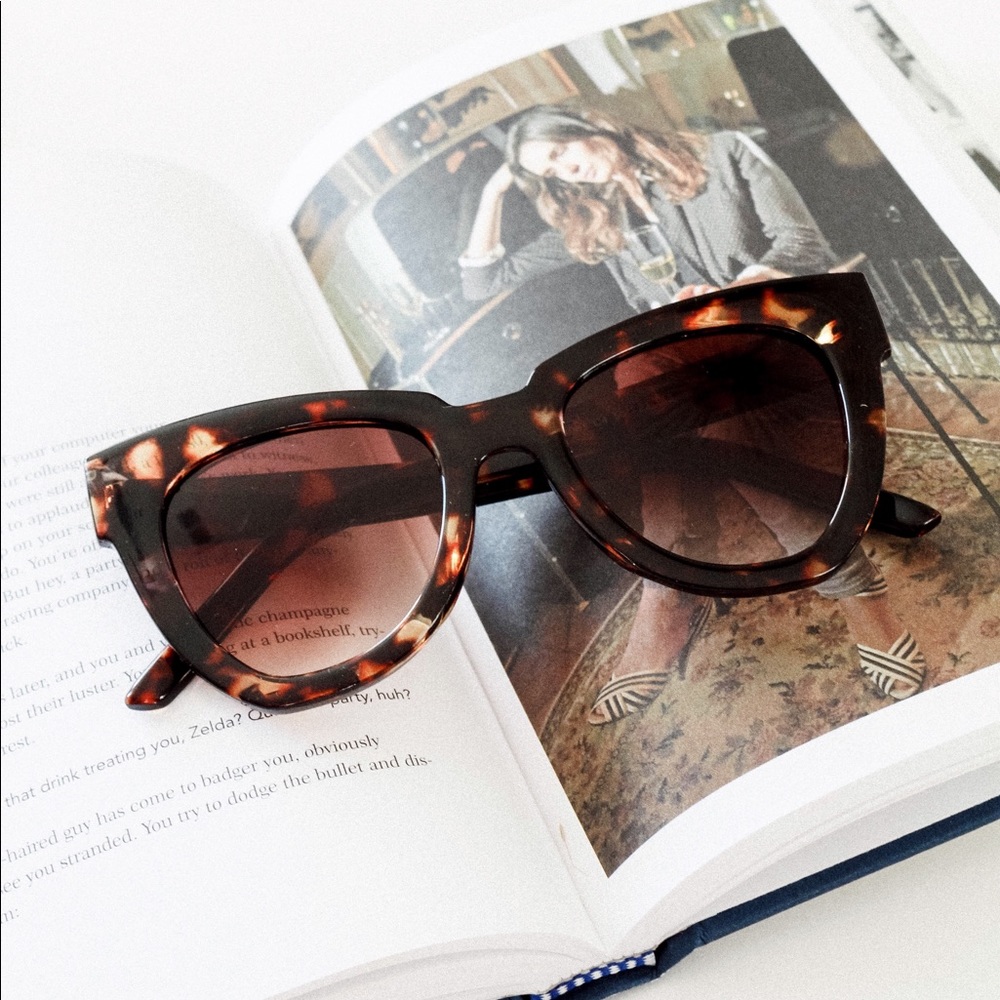 Tortoise shell cat eye sunglasses